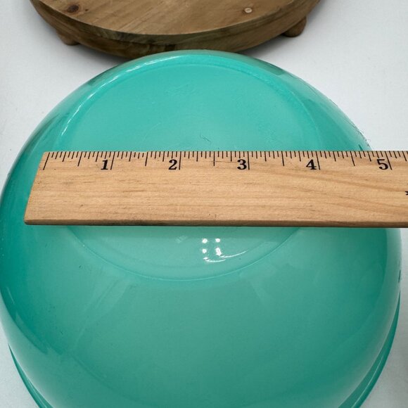 Vintage Tupperware Mixing Storage Bowl Wonderlier Bowl turquoise blue missing li - Picture 10 of 10